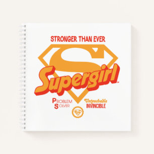Cuaderno Supergirl más fuerte que nunca retro gráfico
