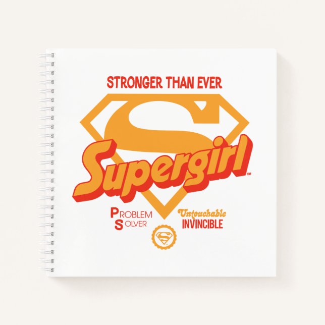Cuaderno Supergirl más fuerte que nunca retro gráfico (Anverso)