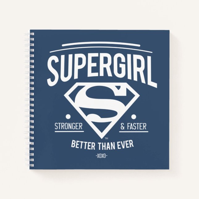 Cuaderno Supergirl mejor que nunca retro gráfico (Anverso)