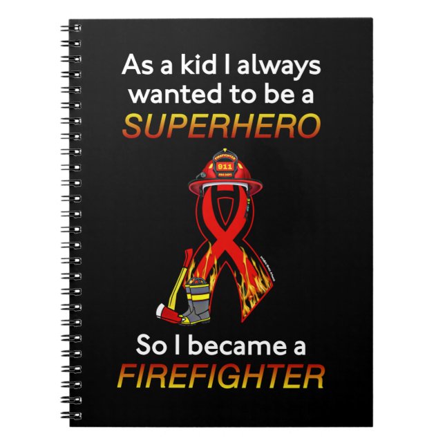 Cuaderno SUPERHERO...Bombero (Frente)