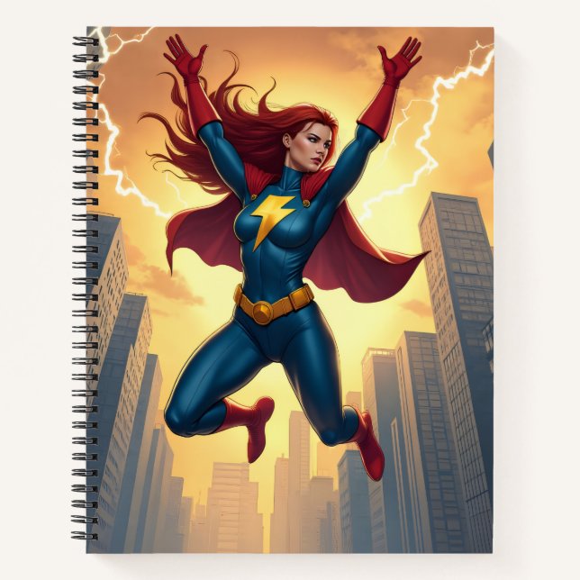 Cuaderno Superhéroe de la mujer relámpago (Anverso)