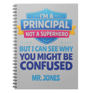 Cuaderno Superhéroe Divertido Director Hombre Personalizado