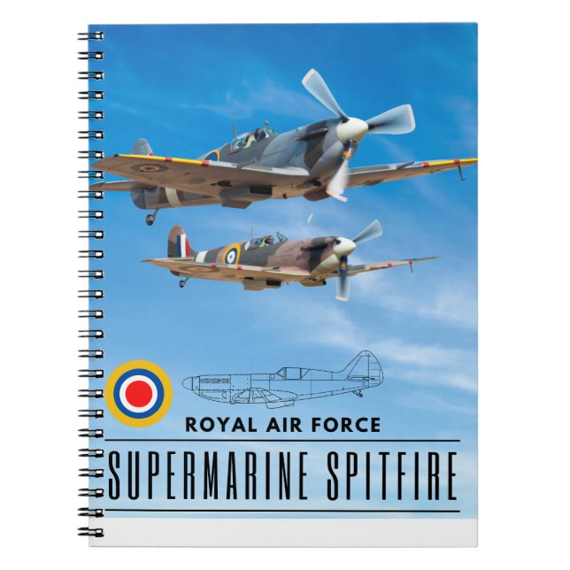CUADERNO SUPERMARINE SPITFIRE - ESCUADRÓN AÉREO REAL (Frente)