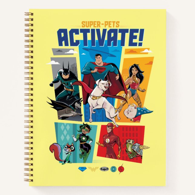 Cuaderno SuperMascotas y Liga de Justicia - ¡Activa! (Anverso)