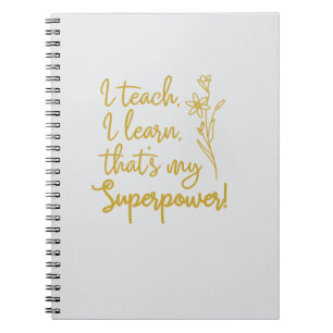 Cuaderno Superpoder de los maestros Enseño Aprendo