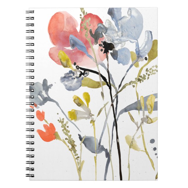 Cuaderno Superposición de las flores - Flores Pastel de col (Frente)