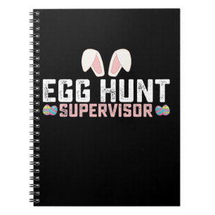 Cuaderno Supervisor de búsqueda de huevos divertido conejo