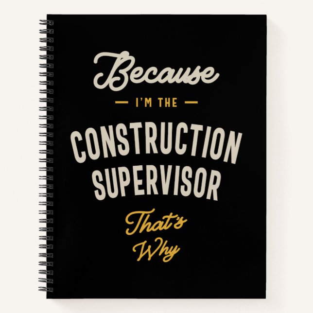 Cuaderno Supervisor de Construcción Título Profesional Note (Anverso)