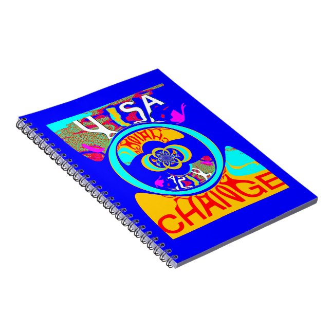 Cuaderno Surco psicodélico: energía abstracta de arte pop (Lado Derecho)