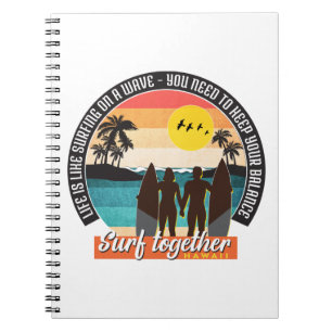 Cuaderno Surf juntos - Mantenga su equilibrio