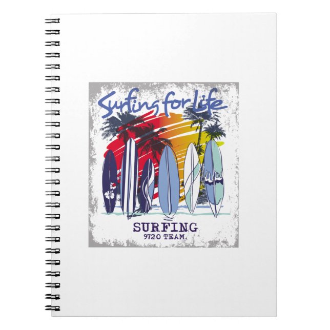 Cuaderno surf por vida (Frente)