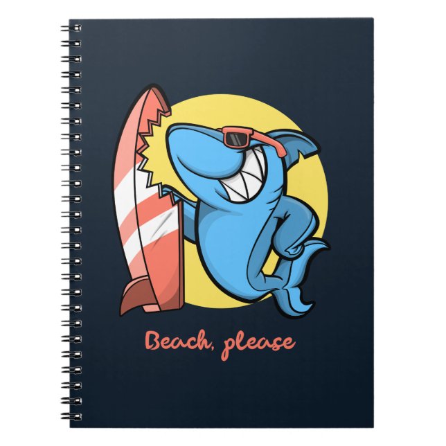 Cuaderno Surf Shark Beach Por Favor (Frente)