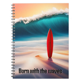 Cuaderno Surfboard vertical con presupuesto de surfista