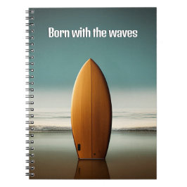 Cuaderno Surfboard vertical con presupuesto de surfista