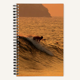Cuaderno Surfer at sunset in Mexico