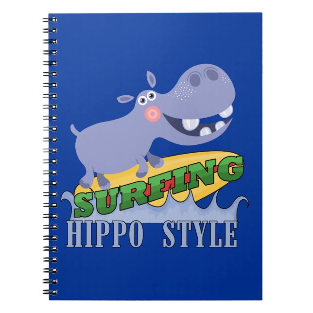 Cuaderno Surfer Hippopótamo (Frente)