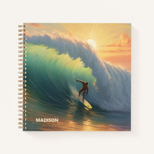 Cuaderno Surfing de nombre personalizado