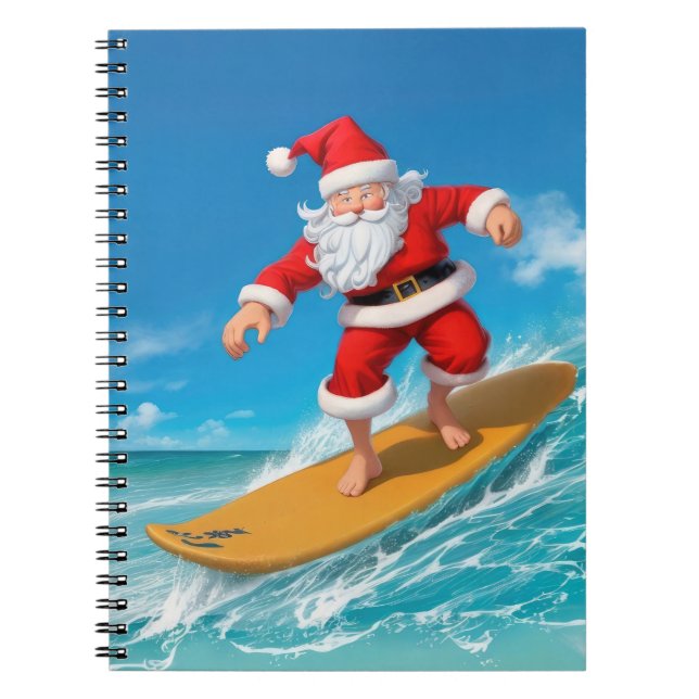 Cuaderno Surfing Santa Claus (Frente)