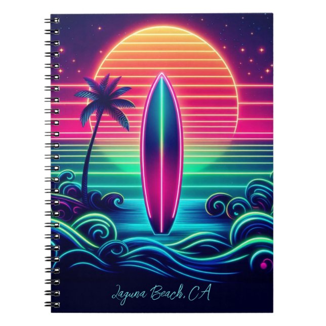 Cuaderno Surfing the Neon Sunset (Frente)