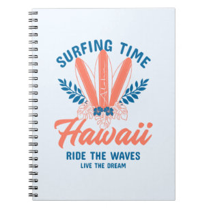 Cuaderno Surfing Time Hawaii Monta las Olas