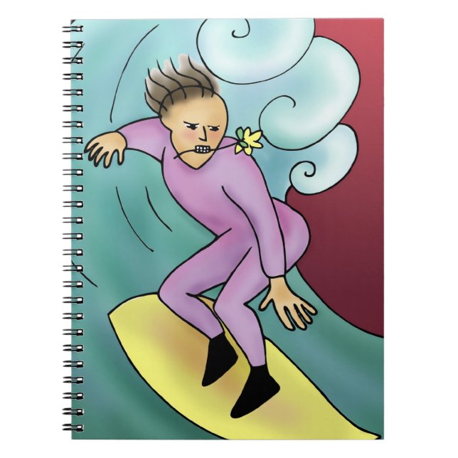Cuaderno Surfista de dibujos animados (Frente)