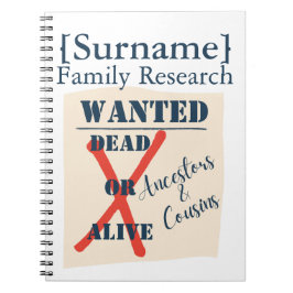 Cuaderno [Surname] Family Research (Wanted Poster)