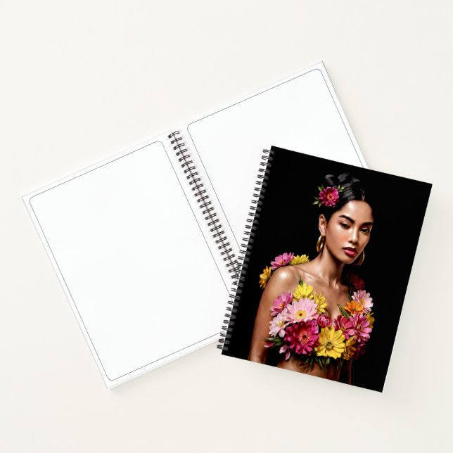 Cuaderno Surreal Flower Girl Dark Boho Aesthetic (Interior)