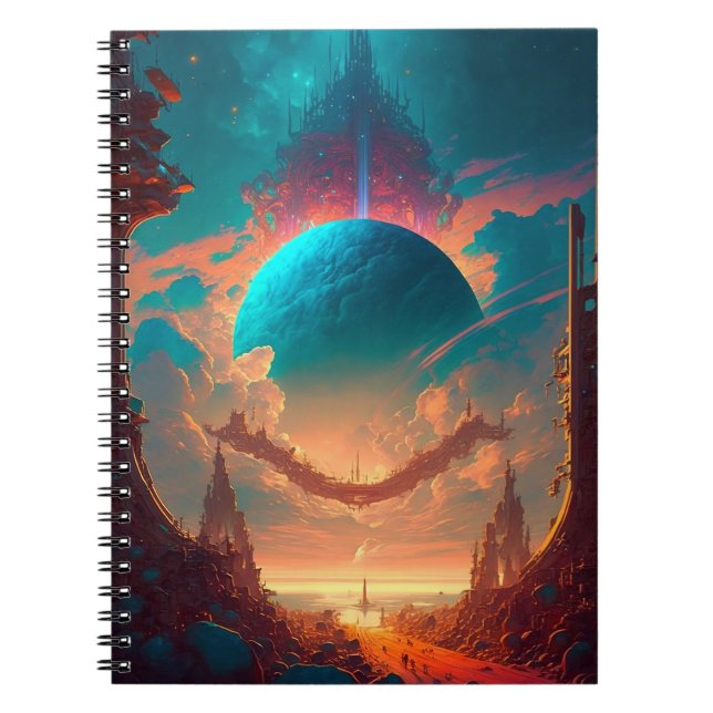 Cuaderno Surreal Towers Planet Visionario Paisaje (Frente)