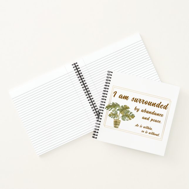 Cuaderno Surrounded by Abundance and Pease Spiral Journal (Interior)