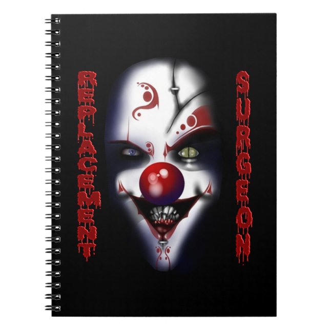 Cuaderno Surrujano de reemplazo - Payaso malvado (Frente)