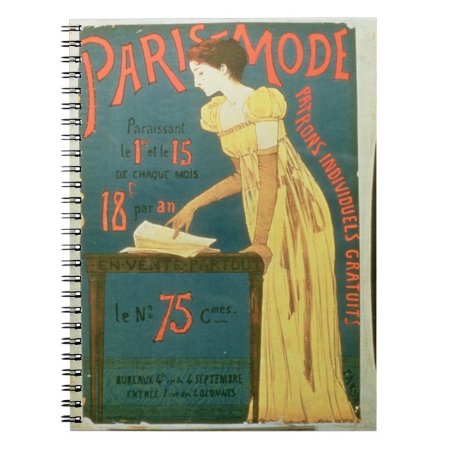 Cuaderno Suscripciones de la publicidad de poster al "modo" (Frente)