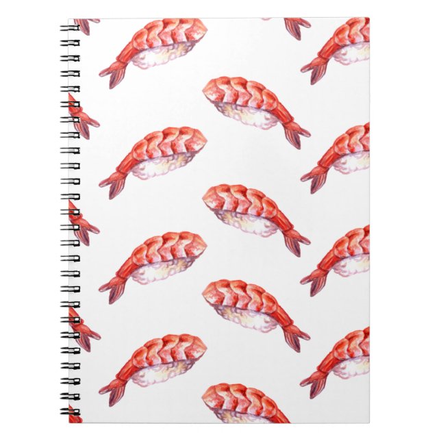 Cuaderno Sushi de comida japonesa con gambas Abi (Frente)