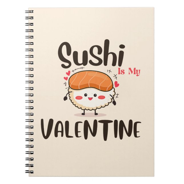 Cuaderno Sushi es mi Valentín, sushi (Frente)