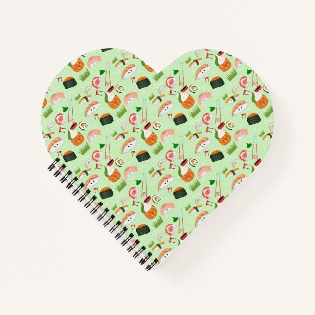 Cuaderno  Sushi Feliz Kawaii  (Anverso)