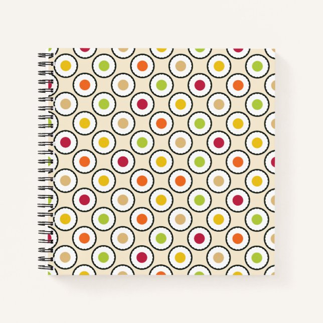 Cuaderno Sushi Maki Polka Dots (Anverso)