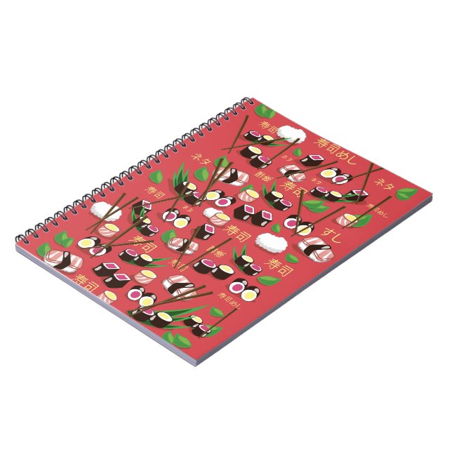 Cuaderno Sushi Rojo (Lado Izquierdo)
