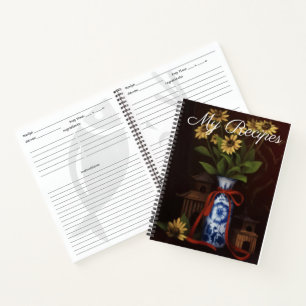 Cuaderno Suspensos de ojos negros con receta en blanco de C