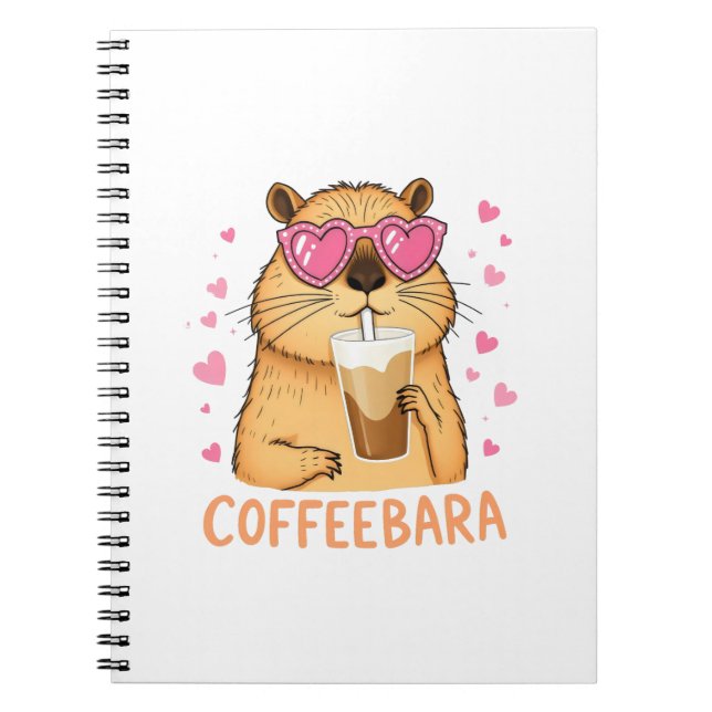 Cuaderno Süßes Capybara mag Kaffee Coffeebara (Frente)