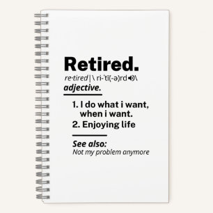 Cuaderno sustantivo de definición retirada, regalo diverti