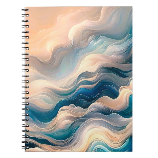 Cuaderno Susurro oceánico: Ballet de calma y movimiento (Frente)