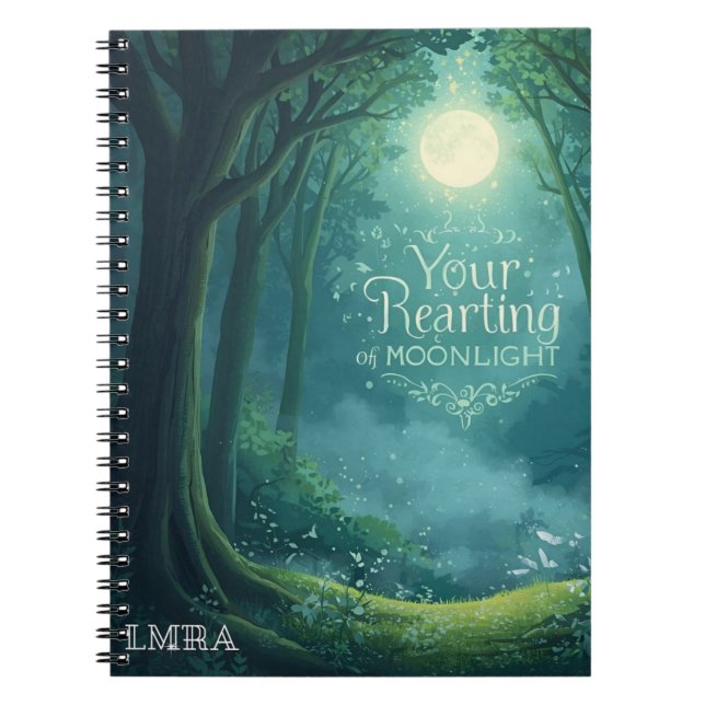 Cuaderno **"Susurros de la Luna: Un Viaje Nocturno entre So (Frente)