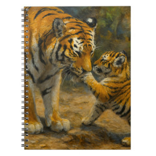 Cuaderno Susurros en lo salvaje - Tigre y cachorro en bosqu