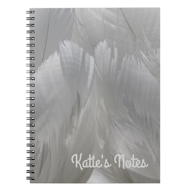 Cuaderno Swan Feathers Personalizado de fotografía de prime (Frente)