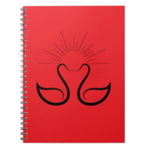 Swan Spiral Photo Notebook