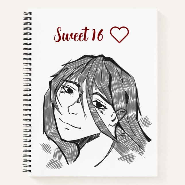 Cuaderno Sweet 16 lineart (Anverso)