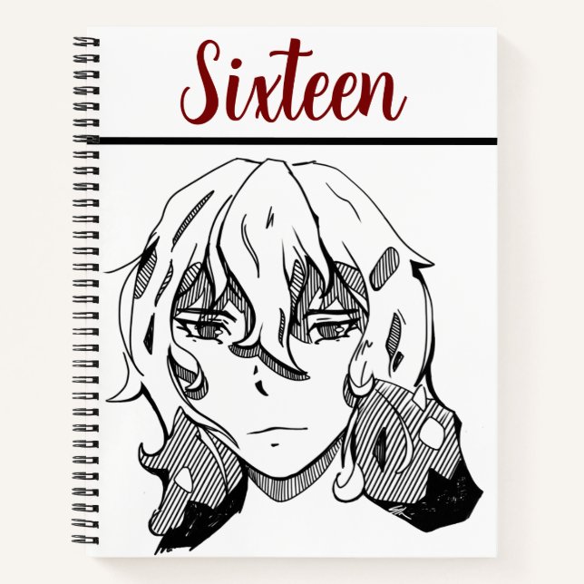 Cuaderno Sweet 16 lineart, happy birthday (Anverso)
