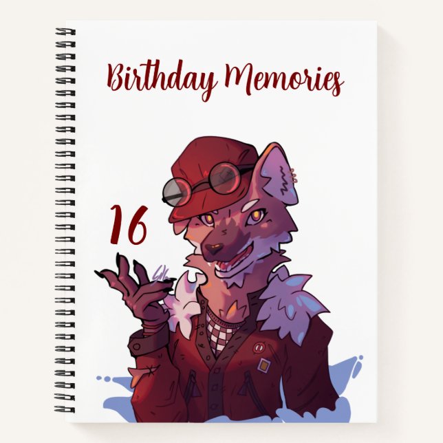 Cuaderno Sweet 16 memories wolf (Anverso)