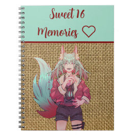 Cuaderno Sweet 16 memory, happy birthday, VTuber
