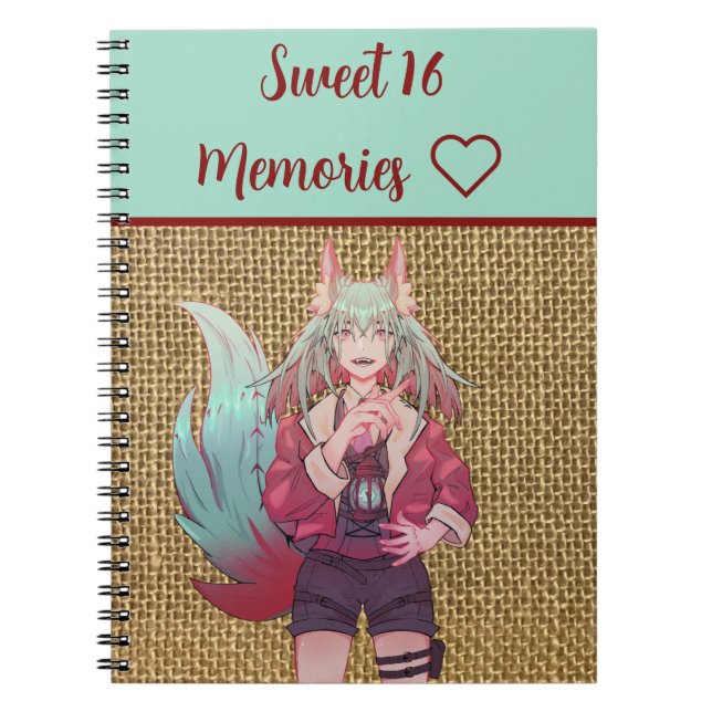 Cuaderno Sweet 16 memory, happy birthday, VTuber (Frente)