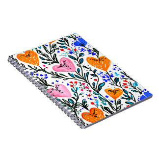 Cuaderno Sweet Floral Heart Notebook